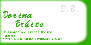 dorina brkits business card